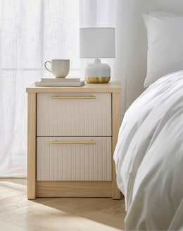 Peyton Ready Assembled 2 Drawer Bedside Chest