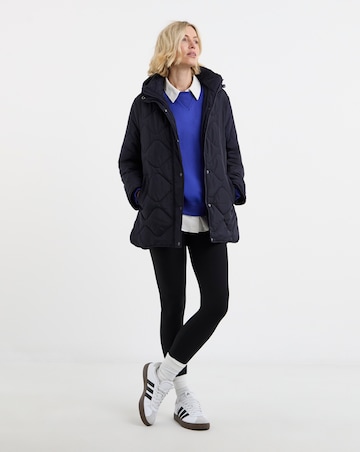Navy Short Quilted Jacket