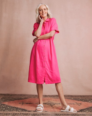 Julipa Short Linen Mix Shirt Dress