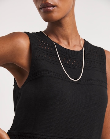 Black Crochet Midaxi Dress