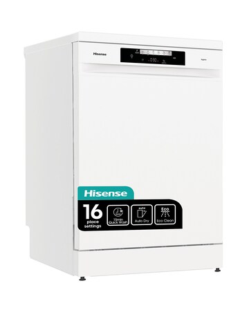 Hisense HS643D60WUK 16 Place Settings Dishwasher with Cutlery Tray - White
