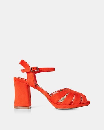 Joe Browns Riviera Peep Toe Block Heel Shoe Standard Fit