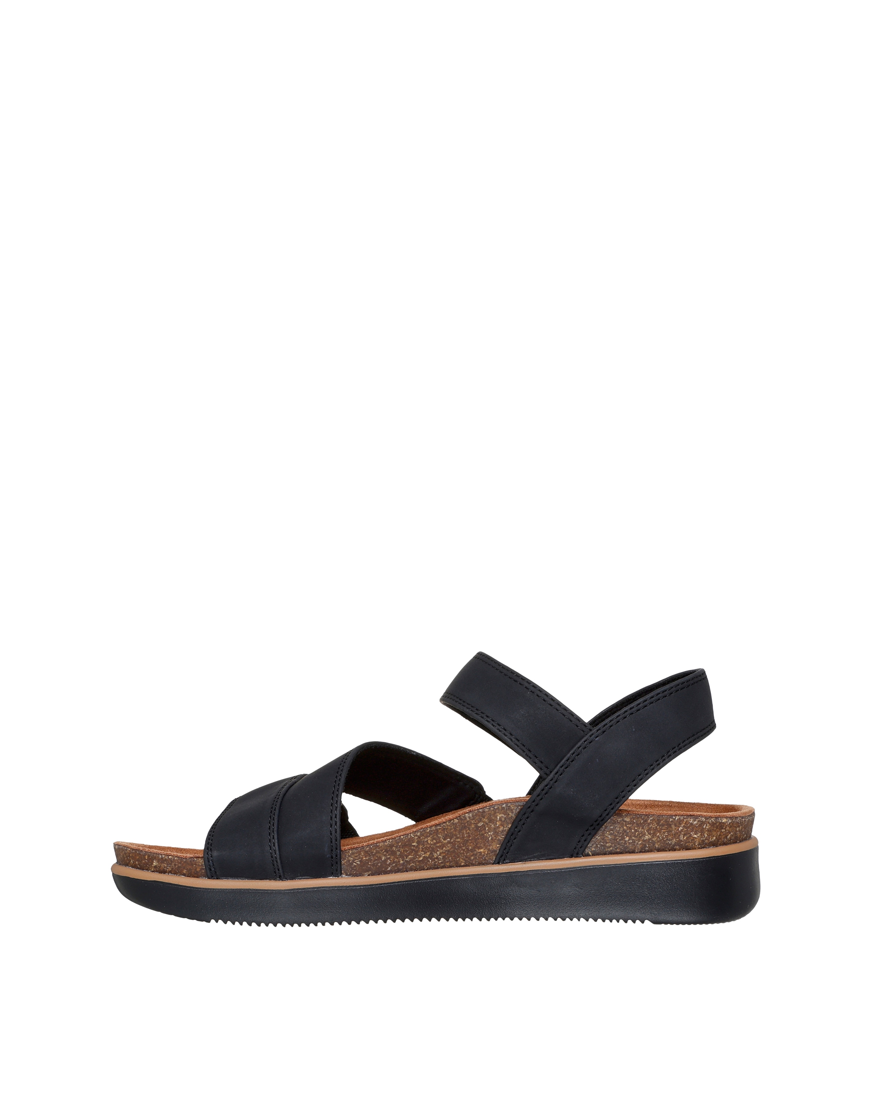 LOALOA Skechers Lifted Comfort BLack Duraleather Sandals - Standard Fit