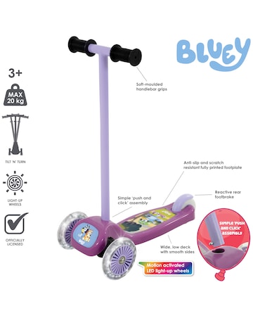Bluey Tilt n Turn Scooter with LED Wheels