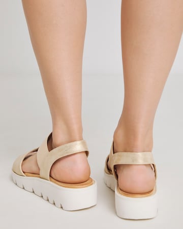 Heavenly Feet Ritz T Bar Elasticated Sandals Wide Fit