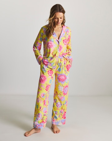 Figleaves Revere Pyjama Set In A Bag Floral Print