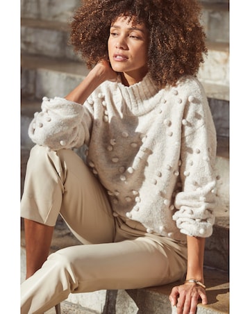 Sosandar Bobble Heart Jumper