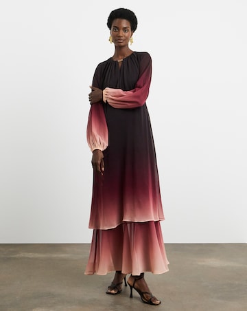 Joanna Hope Ombre Tiered Maxi Dress