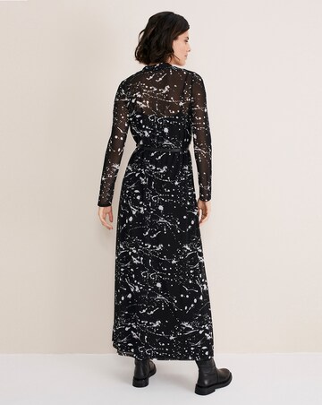 Phase Eight Elianna Splatter Belted Mesh Dress