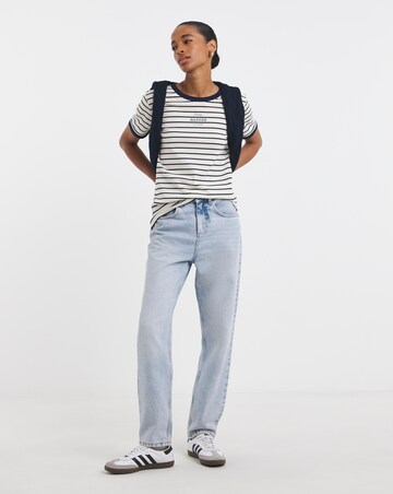 Tommy Hilfiger Monotype Stripe Crew Neck Short Sleeve Tee