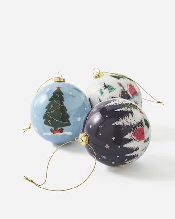 Set of 12 Alpine Lodge Baubles