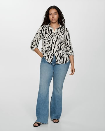 Mango Zebra Printed Flowy Shirt