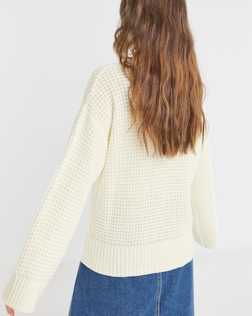 Ivory Waffle Jumper