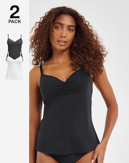 MAGISCULPT (2 Pack) Light Control Smoothing Vests Black/White