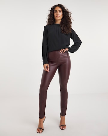 Wine Coated Bella Slim Leg Jegging