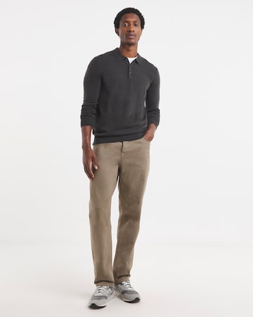 Value Knitted Long Sleeve Polo