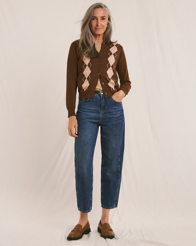Julipa Argyle Supersoft Cardigan