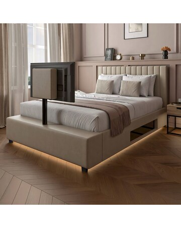 XR Living Maisie Fabric LED TV Ottoman Bed