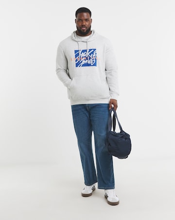 Jack & Jones Colton Logo Hoodie - Grey