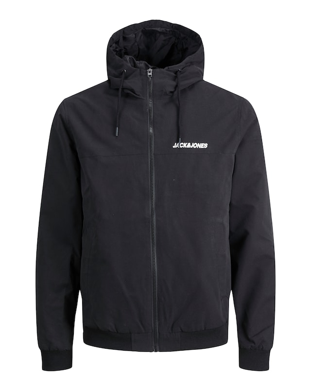 Jack & Jones Rush Hooded Bomber Jacket - Black