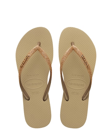 Havaianas Slim Glitter II Toe Post Flip Flop Sandals