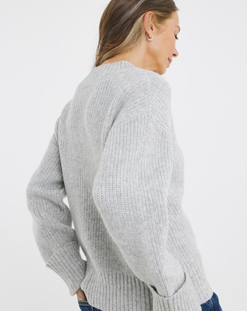 Re-luxe Grey V Neck Jumper