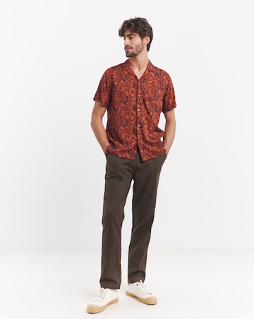 Short Sleeve Viscose Print Shirt