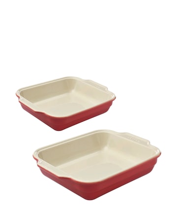 Pyrex Creations Red Ceramic Ovenware Set