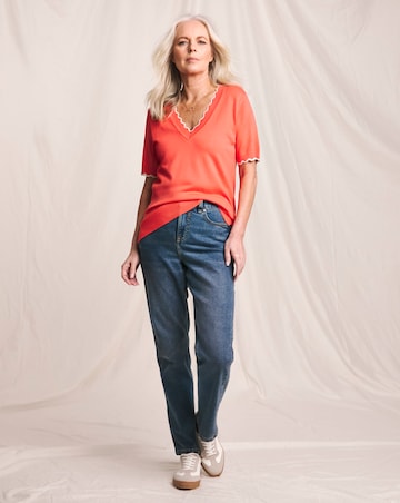 Julipa V Neck Short Sleeve Jumper