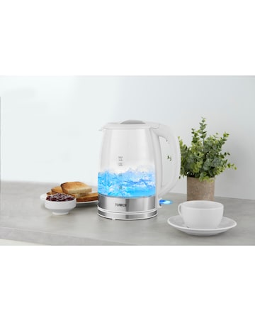 Tower 1.7 Litre Glass Kettle + 2 Slice Toaster + 20L Manual Microwave