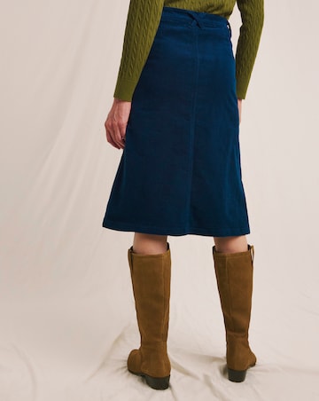 Julipa Pure Cotton Cord Button Down Skirt