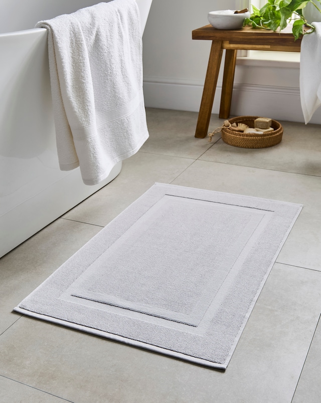 Egyptian Cotton Bath Mat - Silver