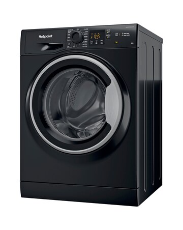 Hotpoint NSWM864CBSUKN, 8kg, 1600rpm Washing Machine - Black + install