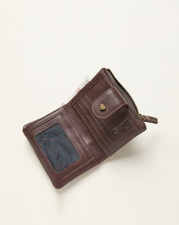 Fatface Leather Heart Purse