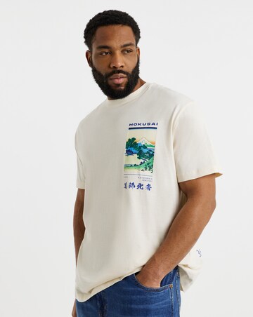 Jack & Jones Hokusai Back Graphic T-Shirt - White