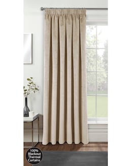 Oxford Thermal Velvet Pencil Pleat Door Curtain
