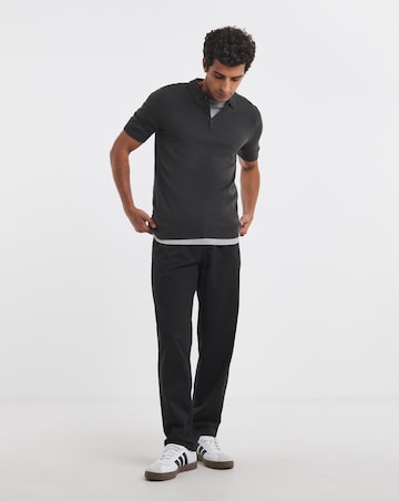 Pleat Front Loose Tapered Fit Chino