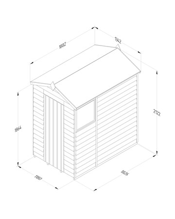 4LIFE Apex Shed 4x6 - Single Door - 1 Window (Home Delivery)