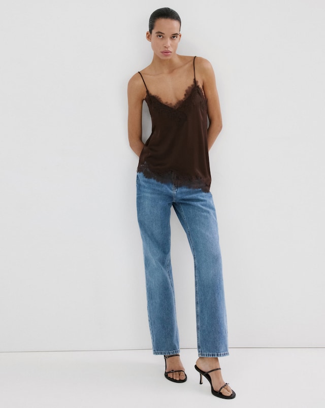Mango Medium Rise Straight Jean