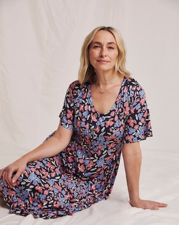 Julipa Jersey Button Through Midi Dress