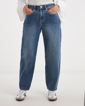 Blue Authentic Barrel Leg Jeans