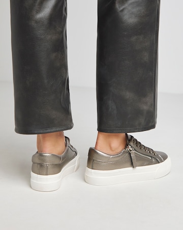 Kate Lace Up Zip Detail Chunky Trainer - Extra Wide Fit (EEE)