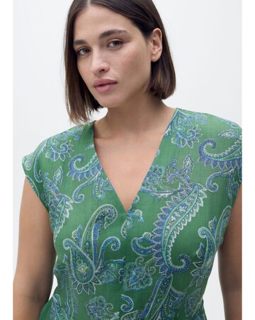 Mango Green Floral Midi Dress