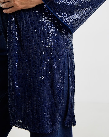 Sequin Longline Cardigan