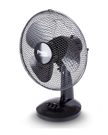 Tower 12 Inch Oscillating Black Desk Fan