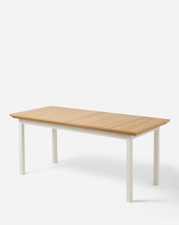 Julipa Ashford Extending 6 to 8 Seater Table with 6 Ava Fabric Chairs