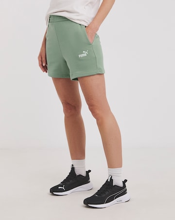 PUMA Essentials Small No.1 Logo 5" High Waist Shorts