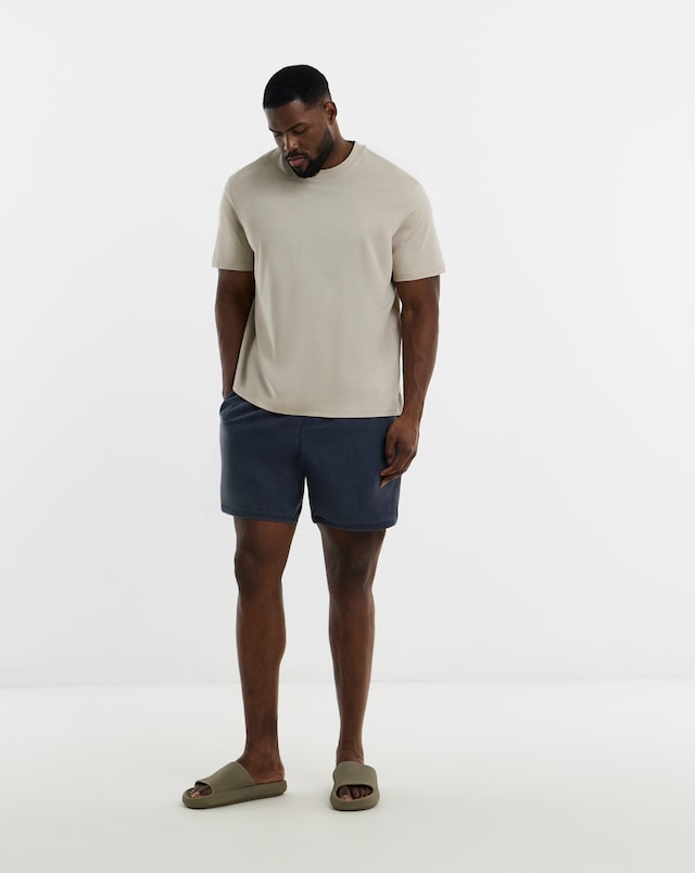 Blue Garment Dyed Swim Shorts Reg