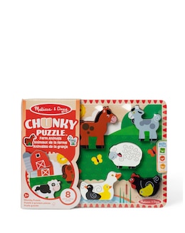 Melissa &amp; Doug Farm Animals Chunky Puzzle - 8 Pieces