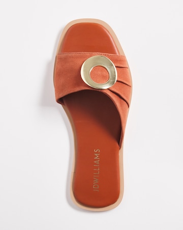 Suede Square Toe Sandal - Wide Fit (E)